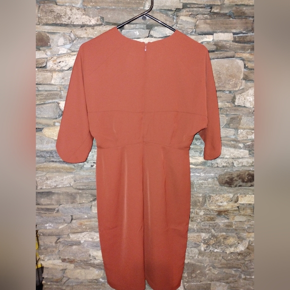 Banana Republic NWT dress, burnt caramel, size 6 short sleeves - Picture 3 of 12